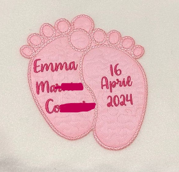 Embroidered Baby Feet