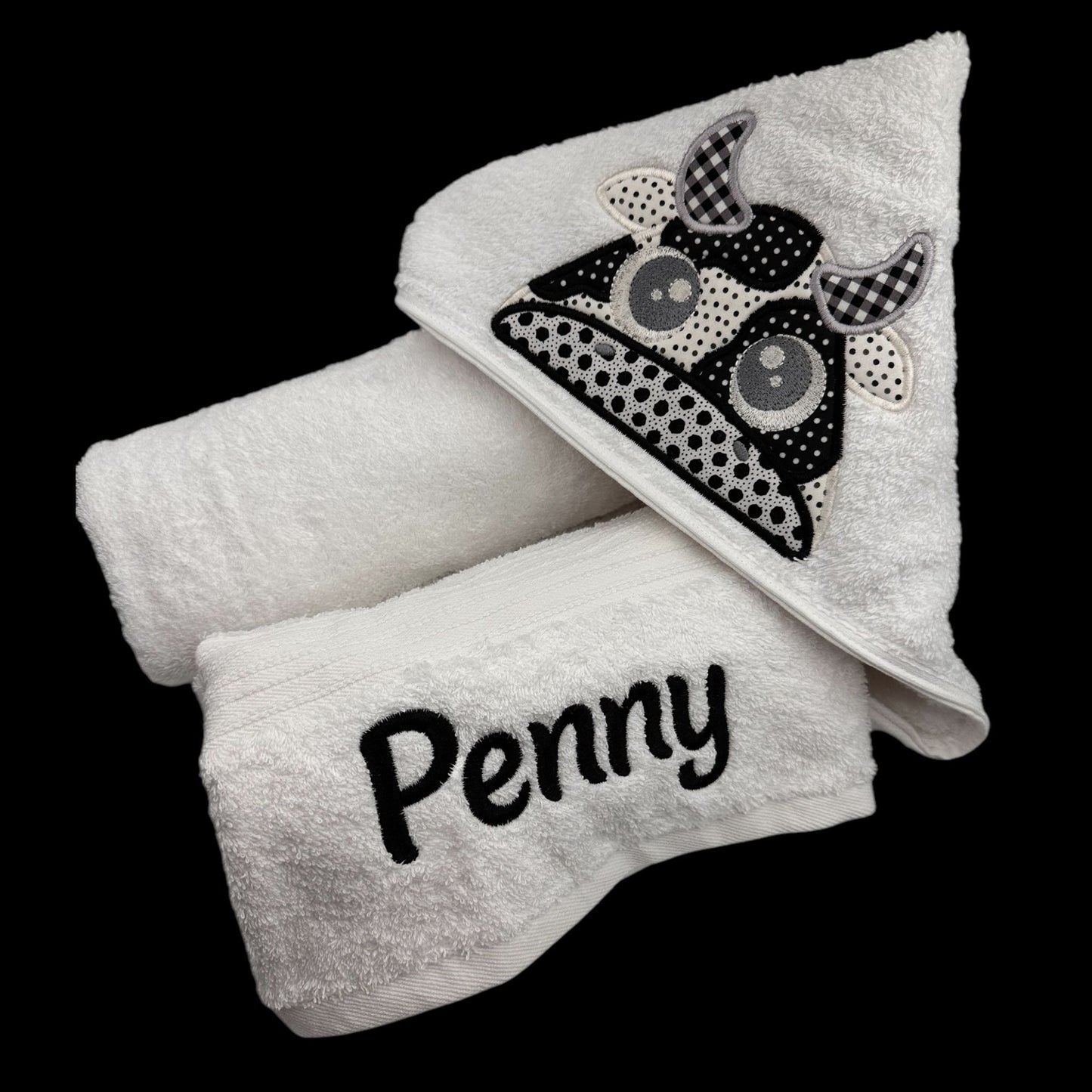 Kids' Hooded Towel with COW