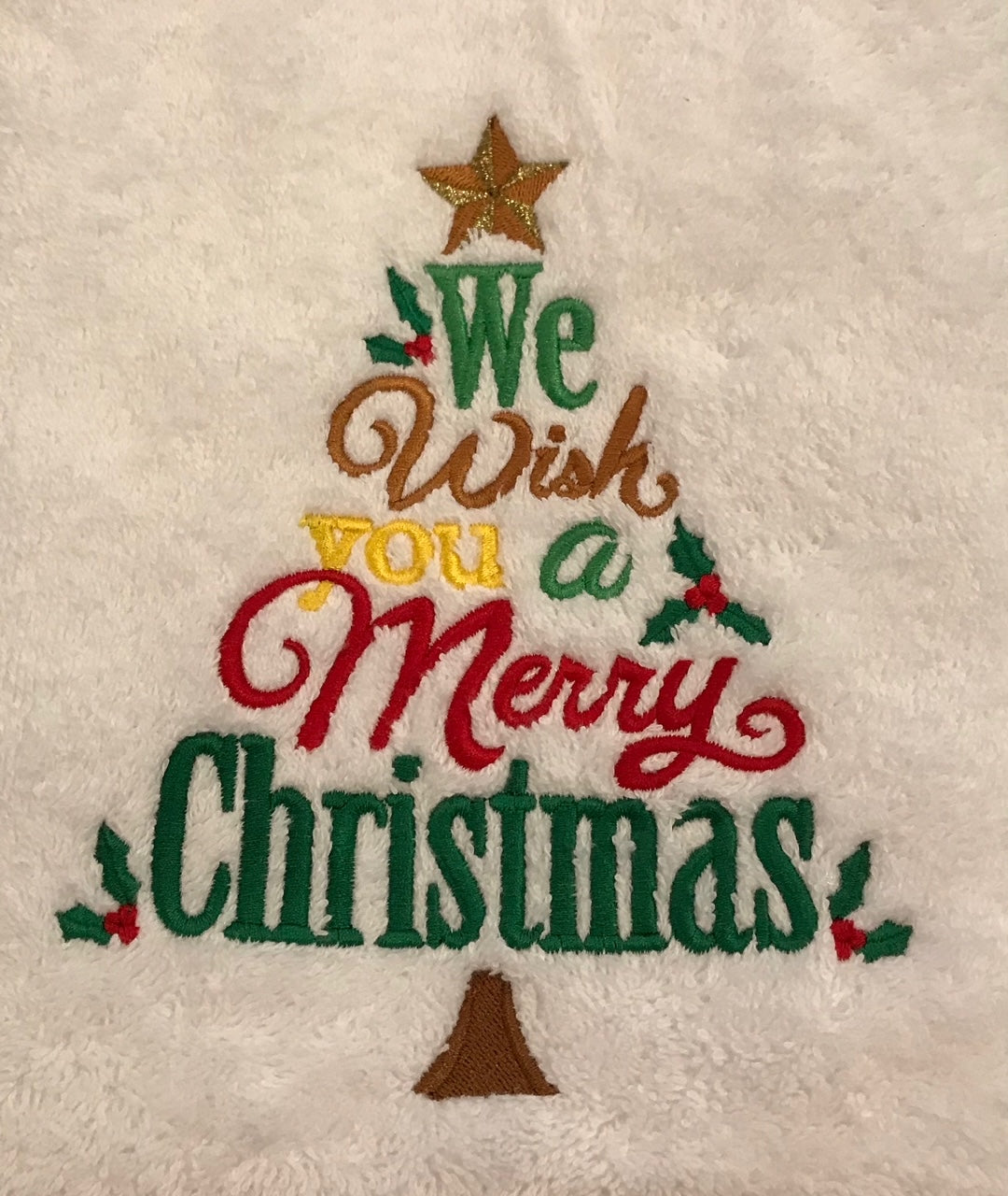 Hand Towel with Christmas Tree