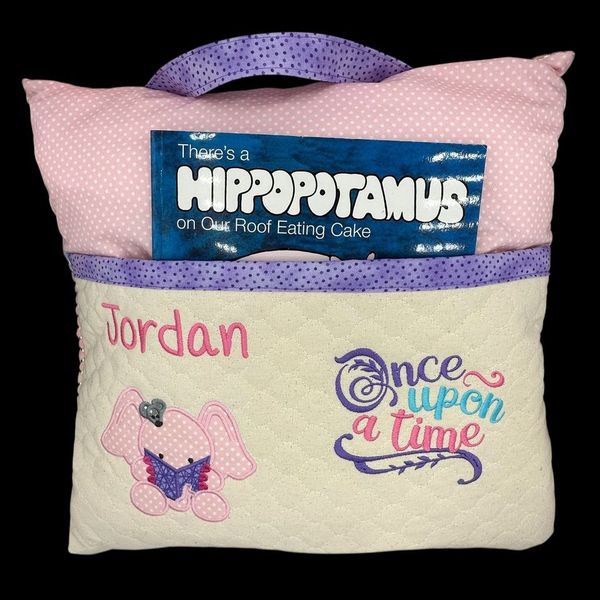 Reading Pillow with book pocket (includes cushion insert)