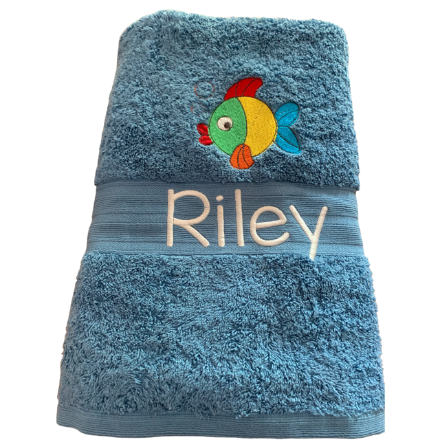 Embroidered Towel with FISH