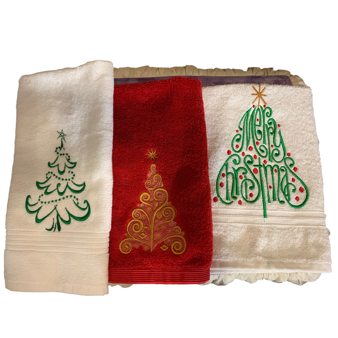 Hand Towel with Christmas Tree