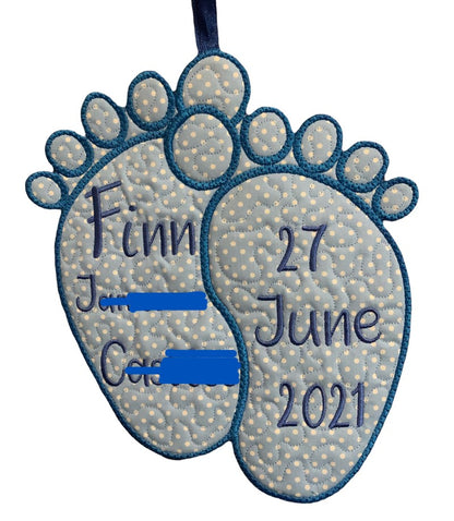 Embroidered Baby Feet
