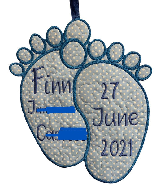 Embroidered Baby Feet