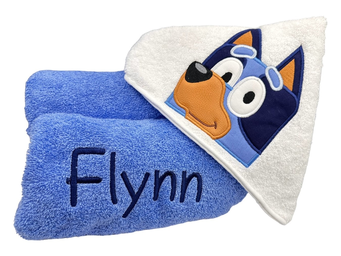 Kids' Hooded Towel with Aussie Blue Heeler Dog