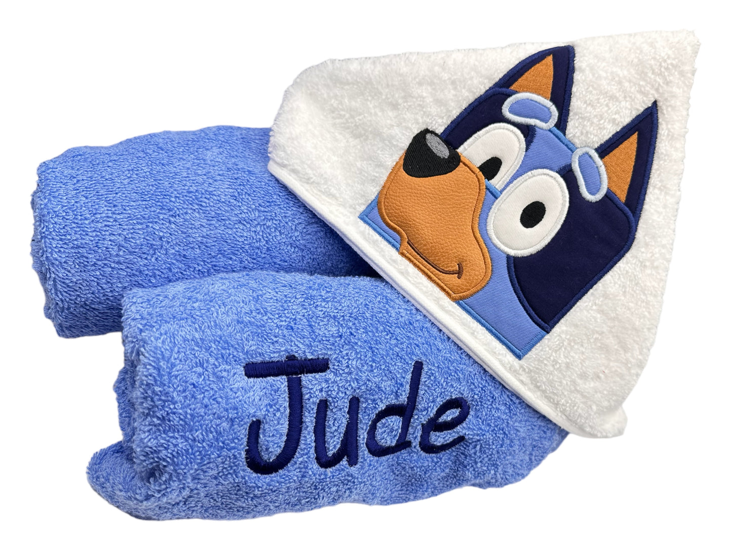 Kids' Hooded Towel with Aussie Blue Heeler Dog