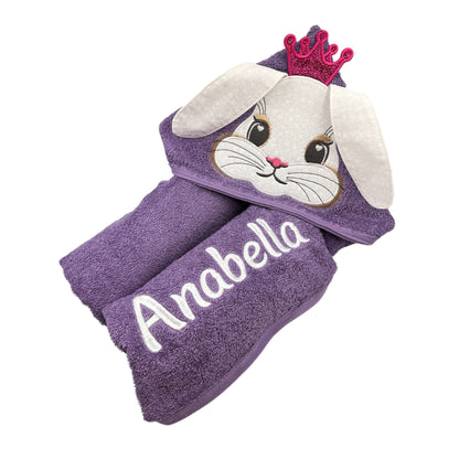 Hooded towel with EASTER BUNNY + floppy ears
