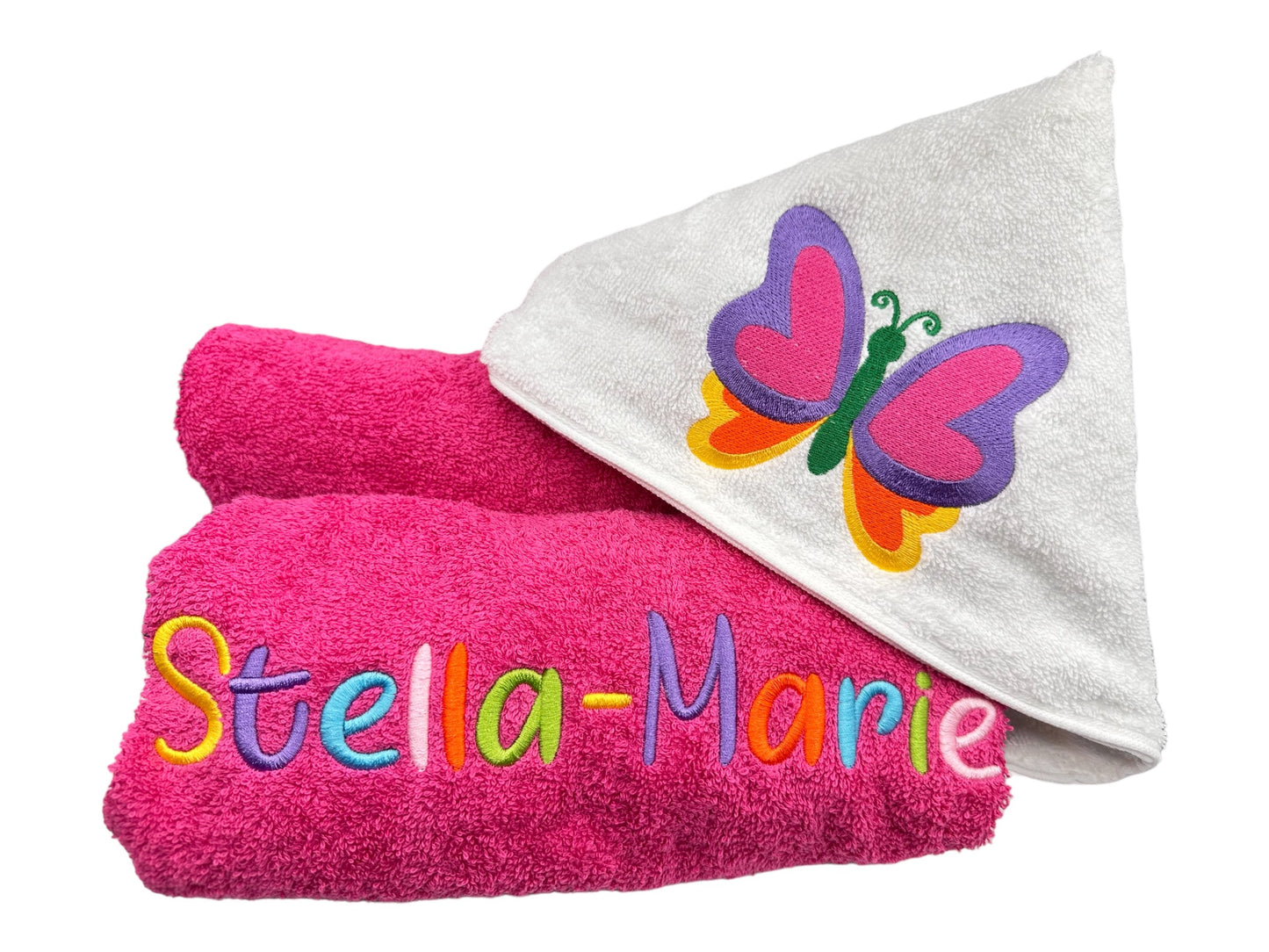 Kids' Hooded Towel with RAINBOW or BUTTERFLY