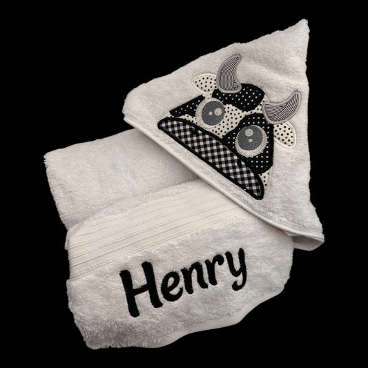 Kids' Hooded Towel with COW