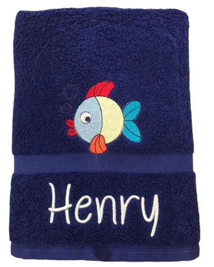 Embroidered Towel with FISH