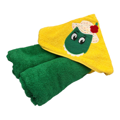 Kids' Hooded Towel with Dancing Dinosaur