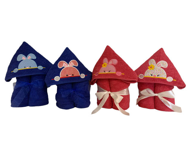 Kids' Hooded Towel with PEEKING BUNNY