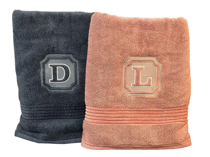 Embroidered Bath Towel with Monogram