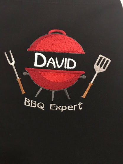 BBQ Apron, embroidered, personalised