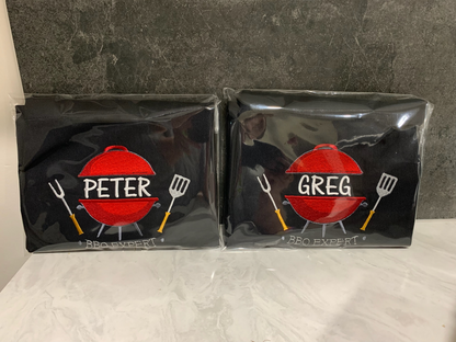 BBQ Apron, embroidered, personalised