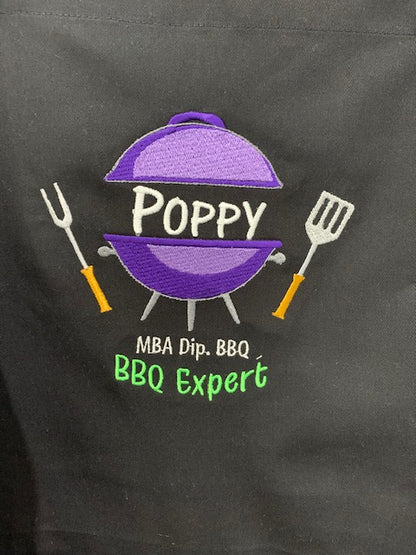 BBQ Apron, embroidered, personalised