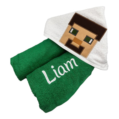 Kids' Hooded Towel with BLOCK HEAD