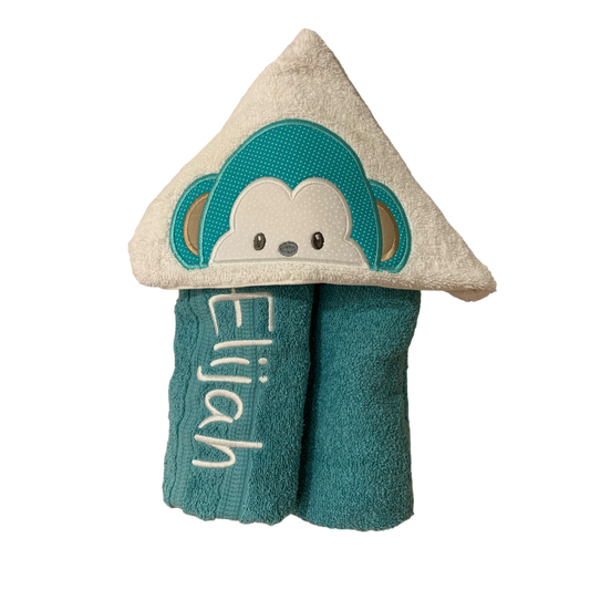 Kids' Hooded Towel with MONKEY