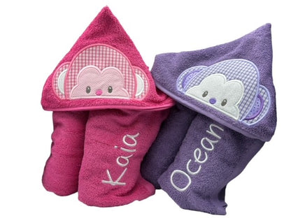Kids' Hooded Towel with MONKEY