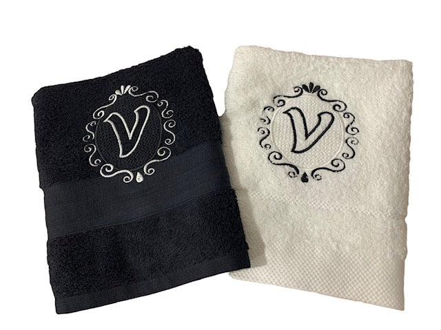 Embroidered Hand Towel with Monogram