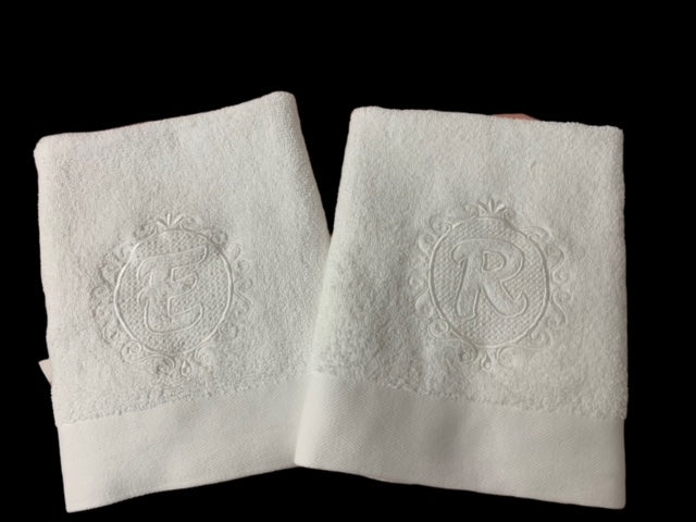 Embroidered Hand Towel with Monogram