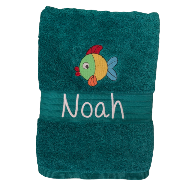 Embroidered Towel with FISH