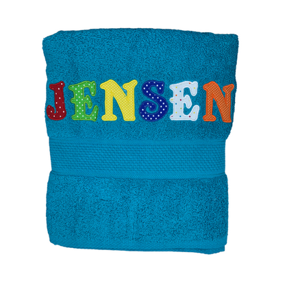 Embroidered Towel with Name Applique