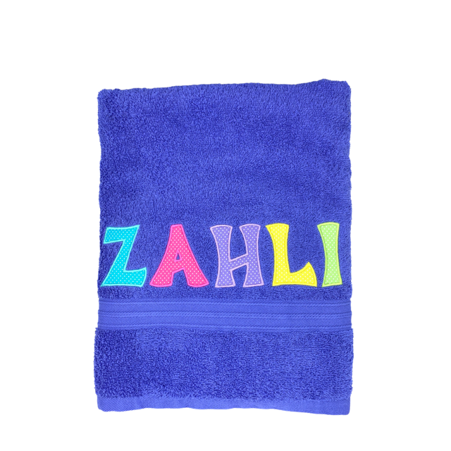 Embroidered Towel with Name Applique