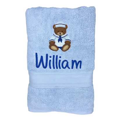 Baby Bath Towel with SAILOR TEDDY