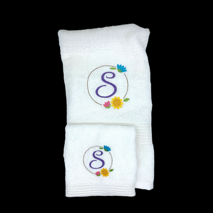 Embroidered Hand Towel with Monogram