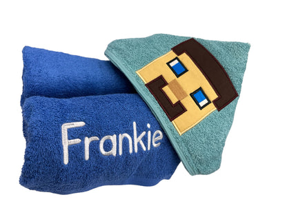 Kids' Hooded Towel with BLOCK HEAD