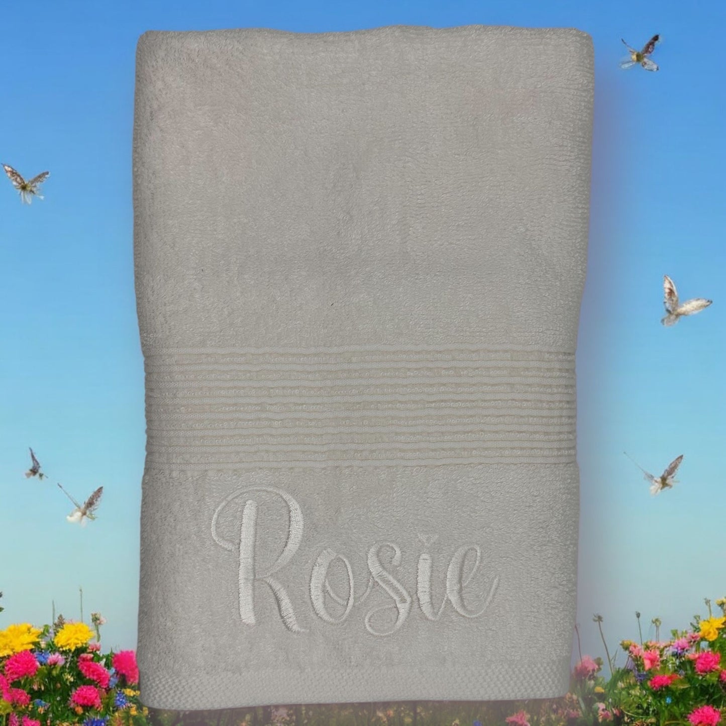 Embroidered Hand Towel with Name