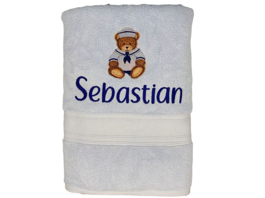 Baby Bath Towel with SAILOR TEDDY