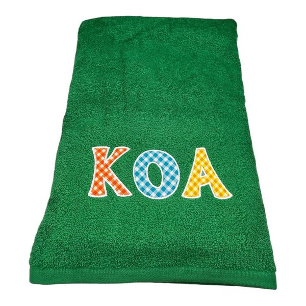 Embroidered Towel with Name Applique