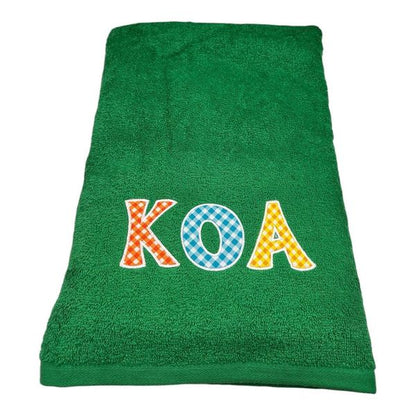 Embroidered Towel with Name Applique