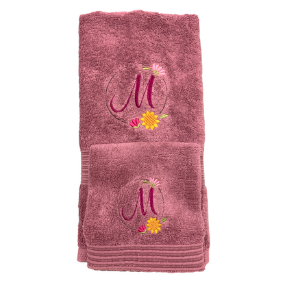 Embroidered Hand Towel with Monogram