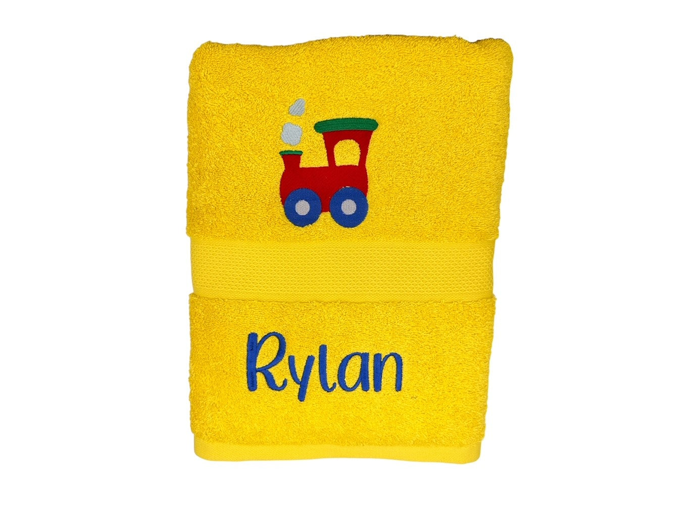 Embroidered Towel with TRAIN